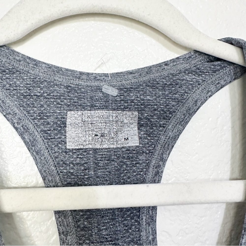 Athleta Gray Fastest Track Racerback Tank Top Size M - Picture 4 of 5